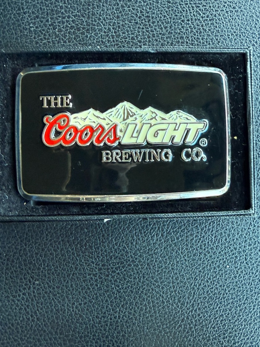 Coors Light Black enamel logo vintage 90s collectors with bottle opener on back